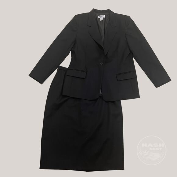 Vintage Pendleton Black Wool Suit Set 14/16 | Old Money Career Capsule NWOT - Picture 1 of 9